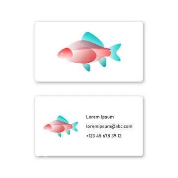 Vector fish in gradient style . Editable illustration Stock Illustration