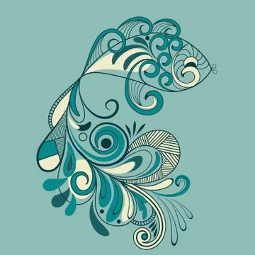 Vector fish Illustrazione stock