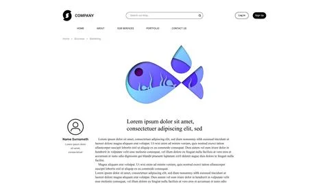 Vector fish in paper art style . Editable illustration Stock Illustration