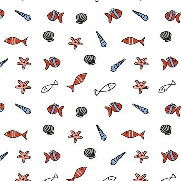 Vector fish pattern Stock Illustration