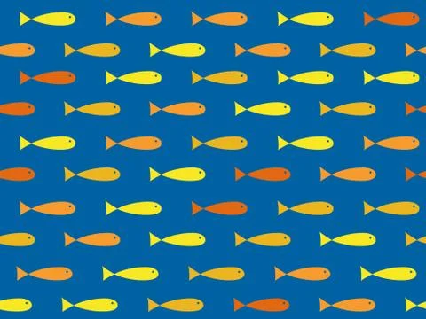 Vector fish seamless pattern Illustrazione stock