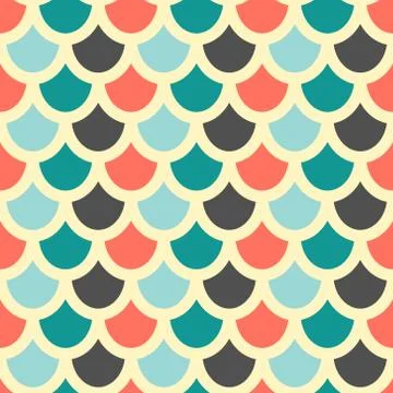 Vector. Fish skin style seamless pattern. Background wrapping paper print Stock Illustration