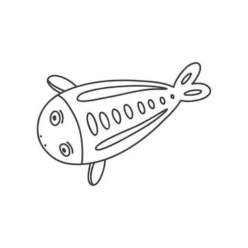 Vector fish on white background. Doodle style. Stock Illustration