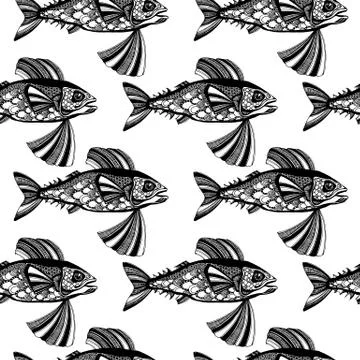 Vector fishes, ocean Stock Illustration