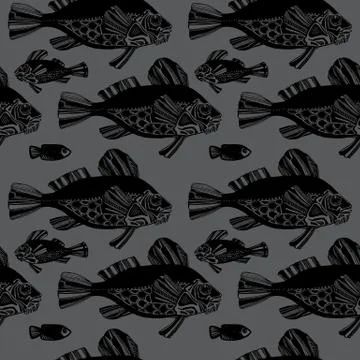 Vector fishes, ocean Stock Illustration