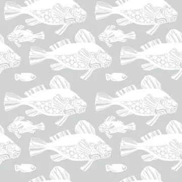 Vector fishes, ocean Stock Illustration