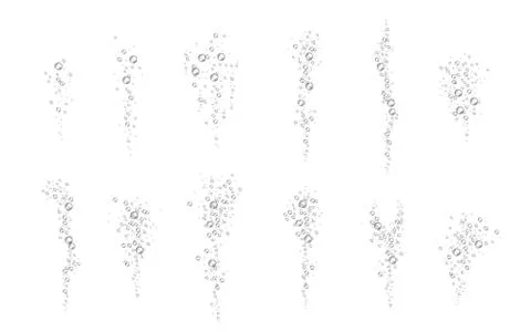 Vector fizzy drink bubbles flow sparkling isolated Stock Illustration