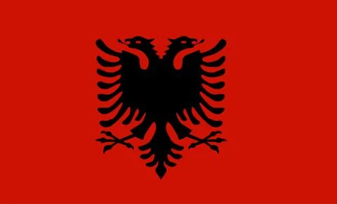 Vector flag of Albania Stock Illustration