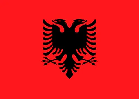 Vector flag of  Albania Stock Illustration
