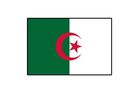 Vector flag of Algeria Stock Illustration