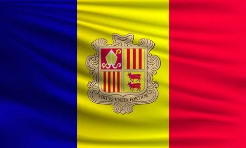 Vector flag of Andorra Illustrazione stock