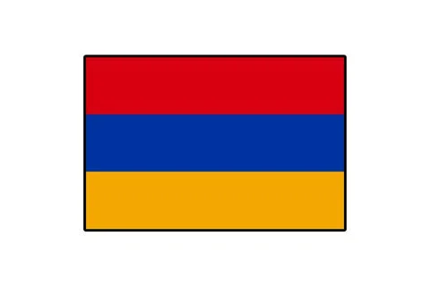 Vector flag of Armenia Stock Illustration