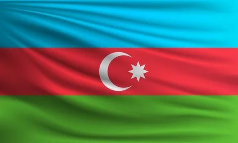 Vector flag of Azerbaijan Stock Illustration