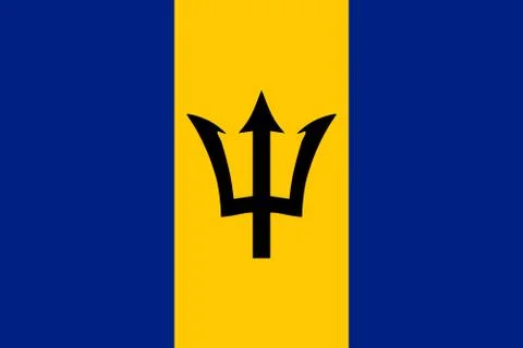 Vector flag of Barbados Stock Illustration