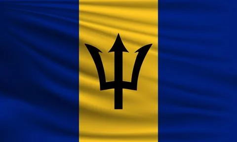 Vector flag of Barbados Stock-Illustration