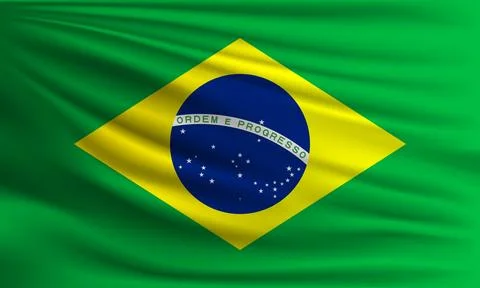 Vector flag of Brazil Stock Illustration