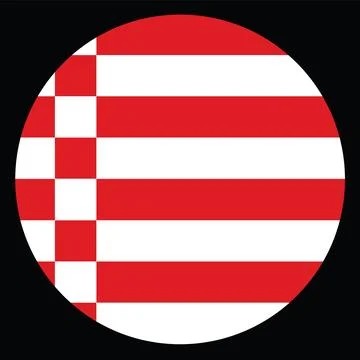 Vector flag of Bremen state, city in Germany illustration isolated イラスト素材