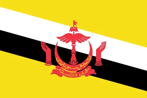 Vector flag of Brunei Stock Illustration