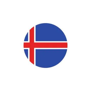 Vector flag button series - Iceland Stock Illustration