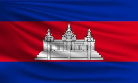 Vector flag of Cambodia Stock Illustration