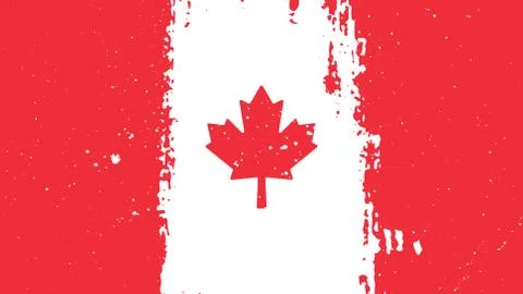 Vector flag canada in grunge Stock Illustration