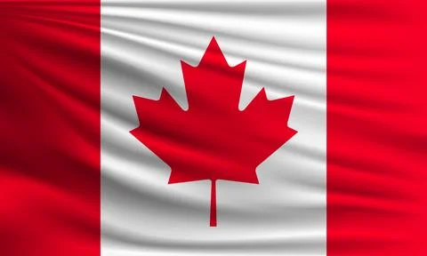 Vector flag of Canada Illustrazione stock