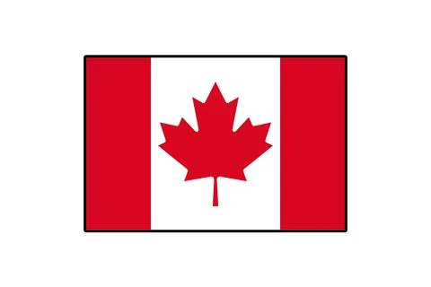 Vector flag of Canada Stock Illustration