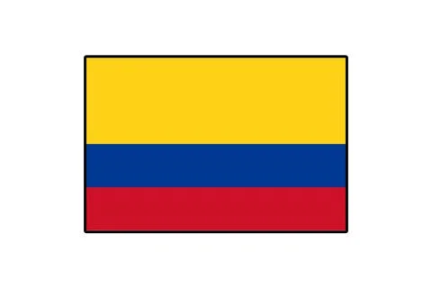 Vector flag of Colombia Stock Illustration