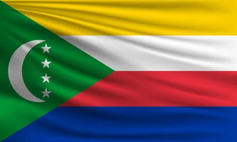 Vector flag of Comoros Illustrazione stock