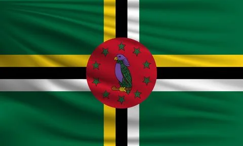 Vector flag of Dominica Stock Illustration