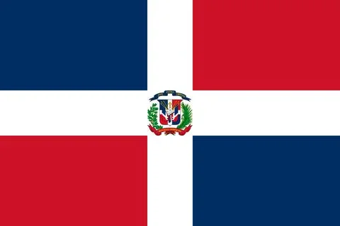 Vector flag of Dominican Republic Stock Illustration