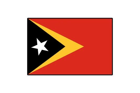 Vector flag of East Timor Stock Illustration