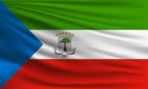 Vector flag of Equatorial Guinea Stock Illustration