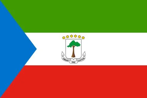 Vector flag of Equatorial Guinea Stock Illustration