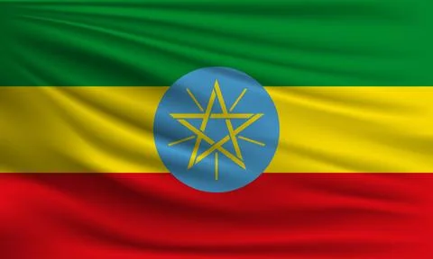 Vector flag of Ethiopia Stock Illustration