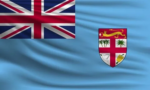 Vector flag of Fiji Illustrazione stock