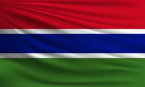 Vector flag of Gambia Stock Illustration