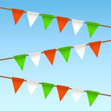 Vector flag garland Stock Illustration