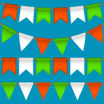 Vector flag garland Stock Illustration