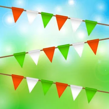 Vector flag garland for st. patrick's day Stock Illustration