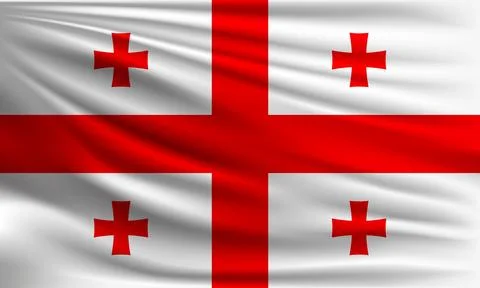 Vector flag of Georgia Stock Illustration
