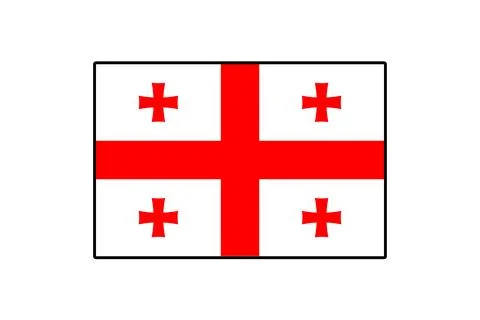 Vector flag of Georgia Illustrazione stock