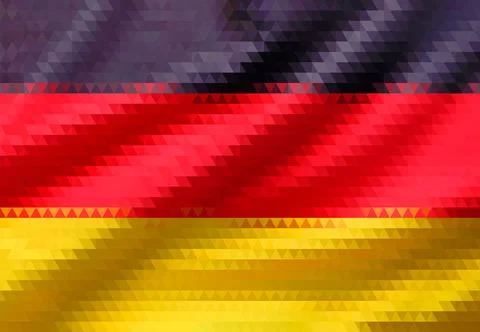 The Vector Flag of Germany with folds Stock Illustration
