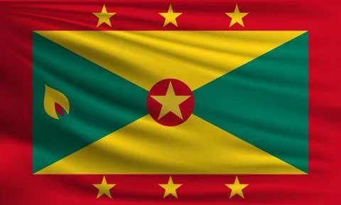 Vector flag of Grenada Stock Illustration