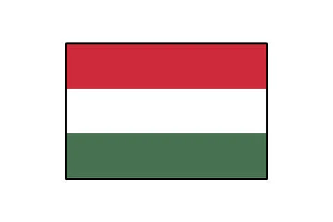 Vector flag of Hungary Stock Illustration