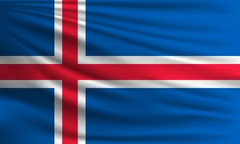 Vector flag of Iceland Stock Illustration