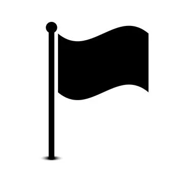 Vector flag icon isolated on white Stock Illustration