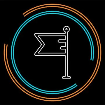 Vector Flag illustration - Flag element isolated, vector flag symbol Stock Illustration