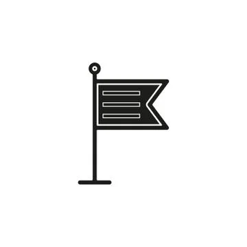 Vector Flag illustration - Flag element isolated, vector flag symbol Stock Illustration