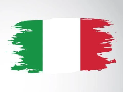 Vector flag of Italy drawn with a brush Stock Illustration